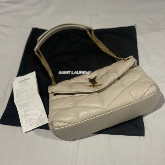 SAINT LAURENT Loulou Small YSL Puffer Chain Shoulder Bag - Picture 2 of 14